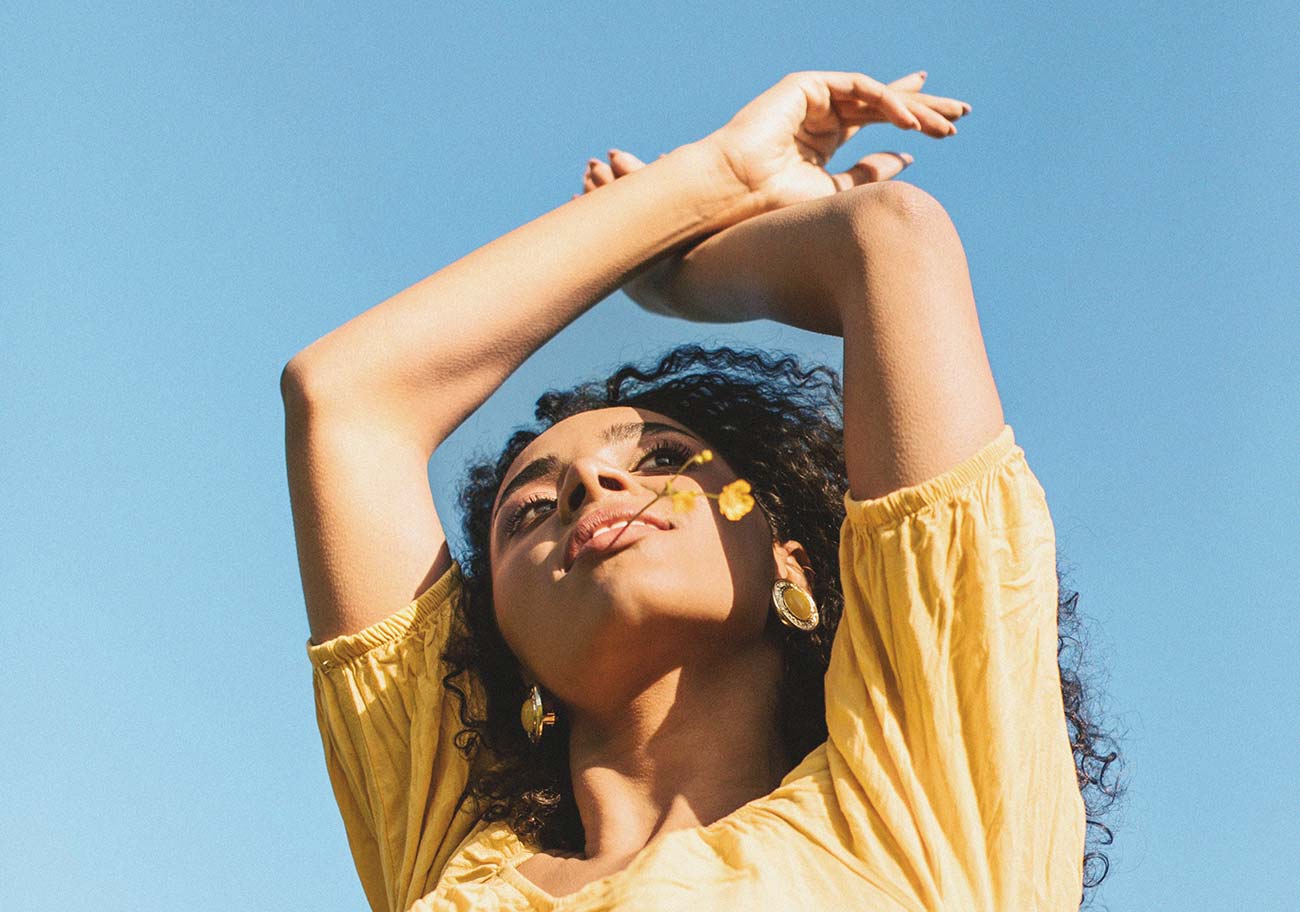 Sun Kissed Skin & Glitter In Hair